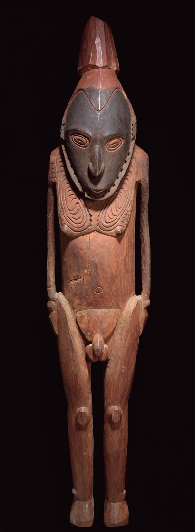 Carved Figurine and Mask, from Papua New Guinea, Oceania by Oceanic